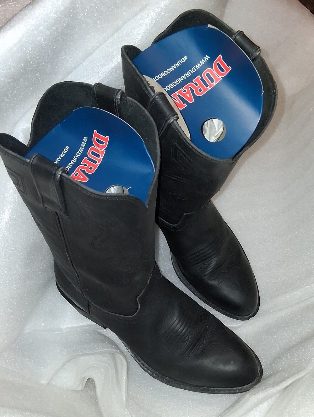 Durango Black Western Leather Cowboy Boots - NWOT
